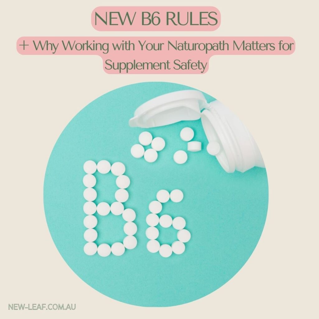 TGA rules about B6 supplementation. How much B6 can I have